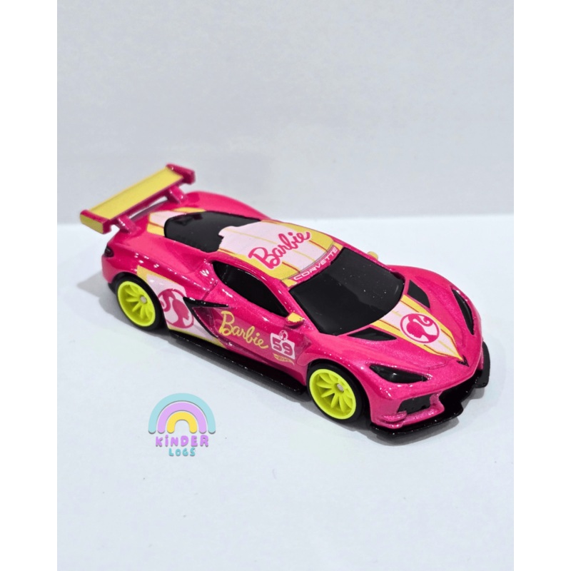 Premium Hot Wheels Barbie Car – Chevrolet Corvette C8.R – Pink (Uncarded)