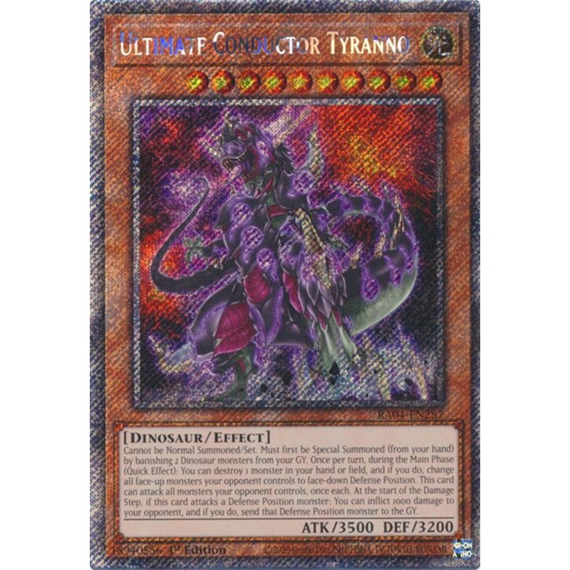 Ultimate Conductor Tyranno [RA04-EN287] Platinum Secret Rare
