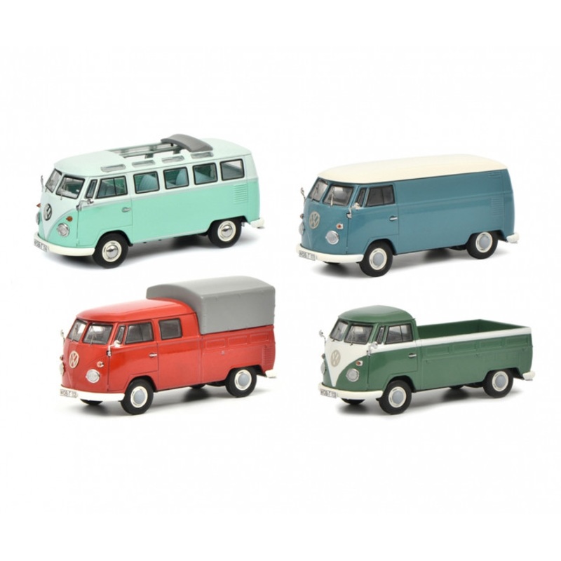 Volkswagen T1b Set of 4 pieces 1/43 Diecast Models by Schuco