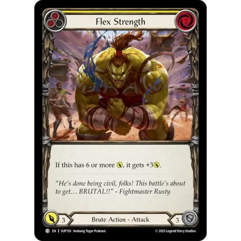 Flex Strength (Yellow) [SUP150] (Super Slam)  Rainbow Foil