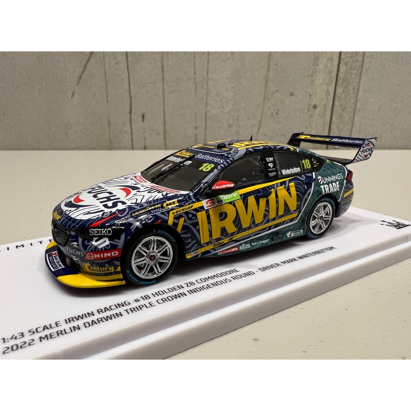 Mark Winterbottom – IRWIN Racing #18 Holden ZB Commodore – 2022 Darwin Triple Crown Indigenous Round – 1:43 Scale Diecast Model – Authentic Collectables
