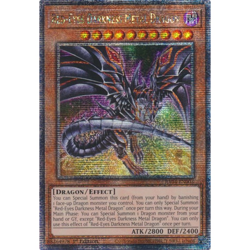 Red-Eyes Darkness Metal Dragon (Alternate Art) [RA04-EN003] Quarter Century Secret Rare