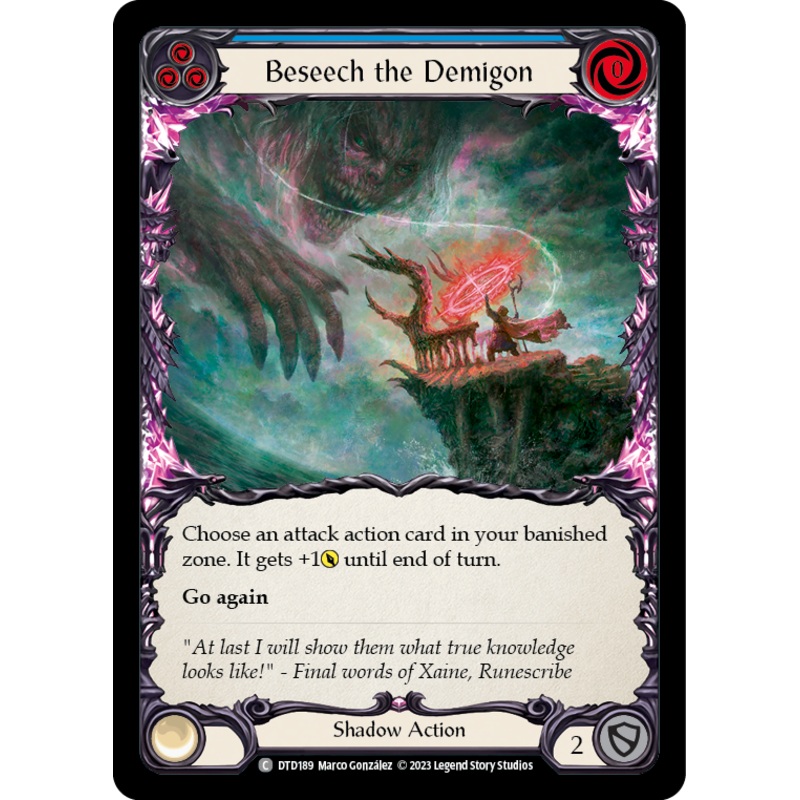 Beseech the Demigon (Blue) [DTD189] (Dusk Till Dawn)