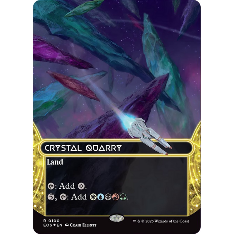 Crystal Quarry (0100) (Borderless) (Galaxy Foil) [Edge of Eternities: Stellar Sights]
