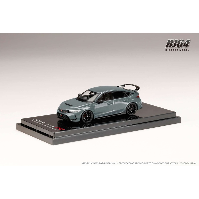 Hobby Japan 1/64 Honda CIVIC TYPE R FL5 Racing Black Package 2025 Grey Honda Official Licensed