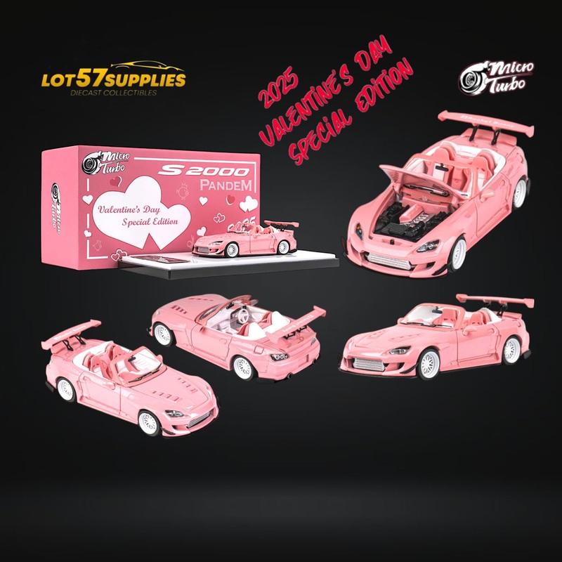 Microturbo Custom S2000 Rocket Bunny Valentine’s Pink 1:64