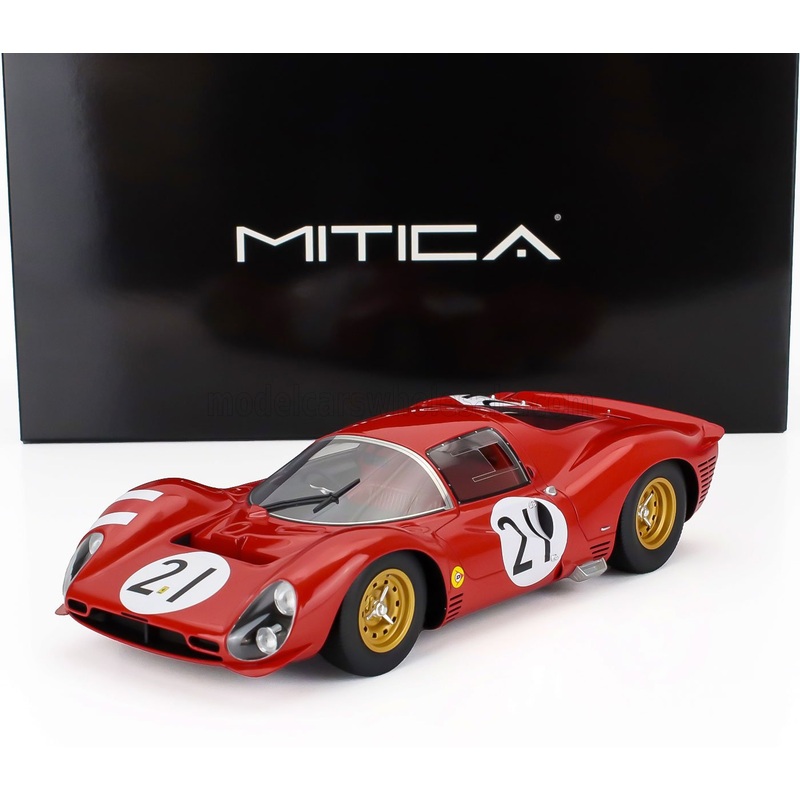 MITICA-R – 1/18 – FERRARI – 330 P3 4.0L V12 COUPE ch.0848 TEAM FERRARI SEFAC N 21 24h LE MANS 1966 LORENZO BANDINI – JEAN GUICHET – RED