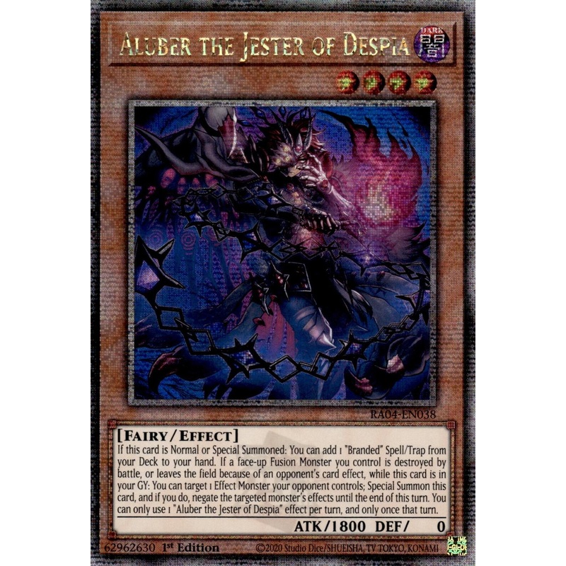 Aluber the Jester of Despia (New Art) [RA04-EN038] Quarter Century Secret Rare
