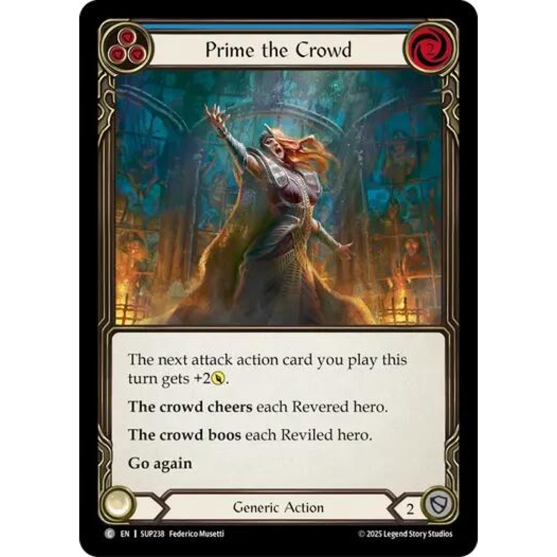 Prime the Crowd (Blue) [SUP238] (Super Slam)  Rainbow Foil