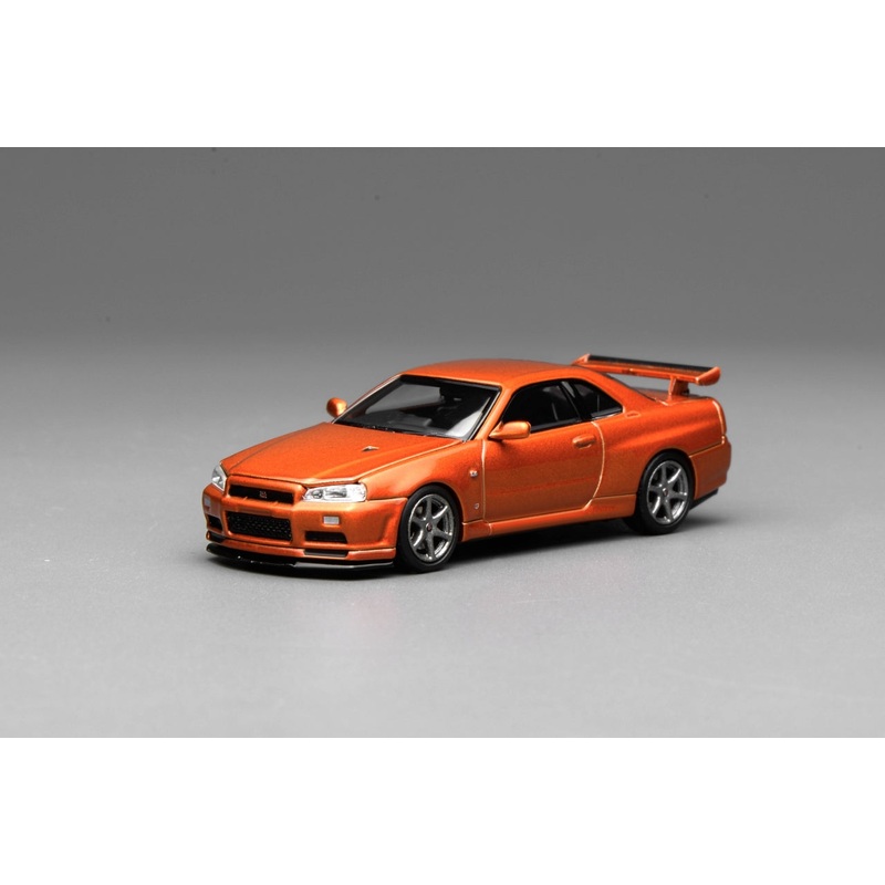 * PRE ORDER * MOTORHELIX 1/64 Nissan Skyline GT-R(R34) V-Spec ll Customised Metallic Orange M63471