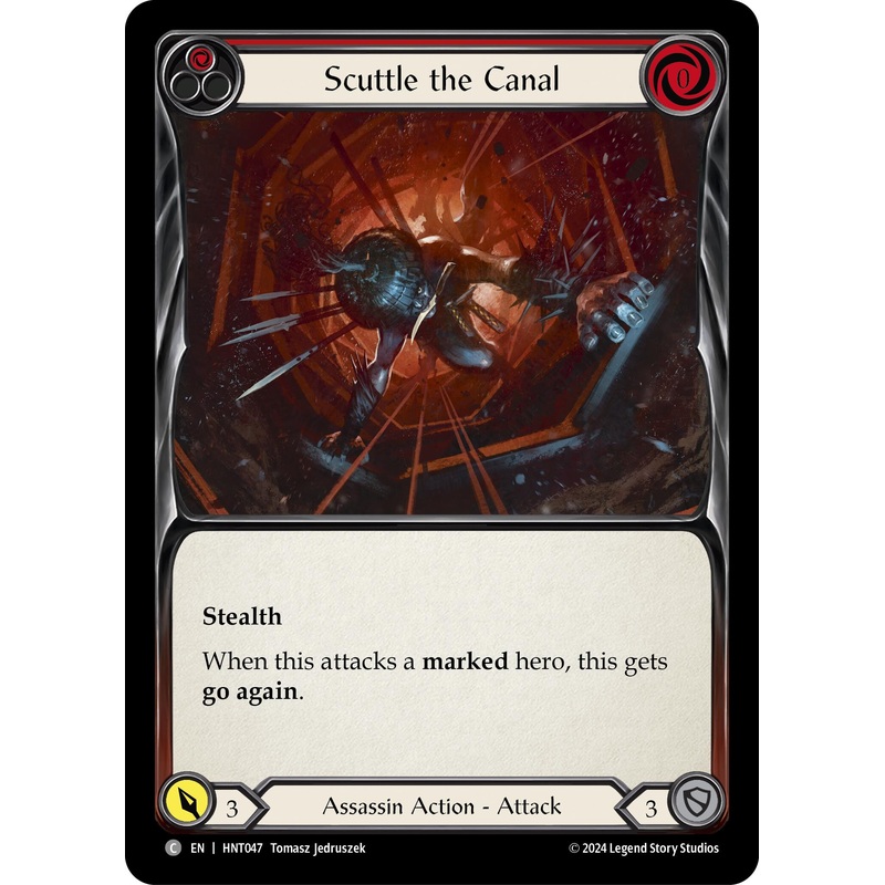 Scuttle the Canal (Red) [HNT047] (The Hunted)  Rainbow Foil