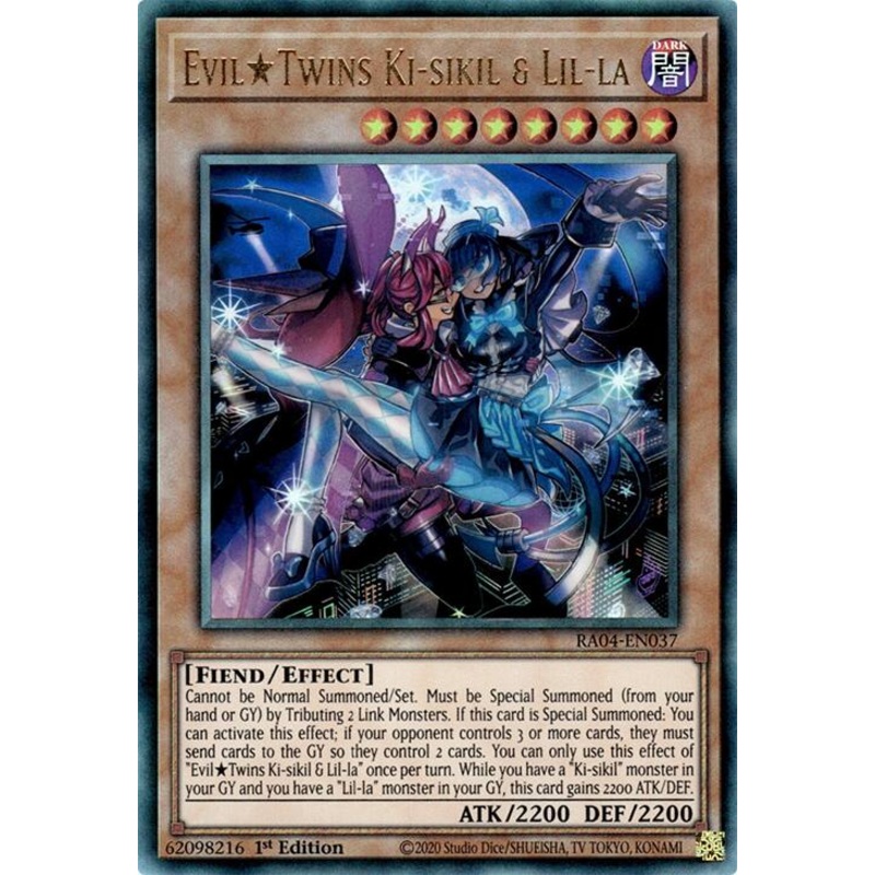 EvilTwins Ki-sikil & Lil-la [RA04-EN037] Prismatic Ultimate Rare