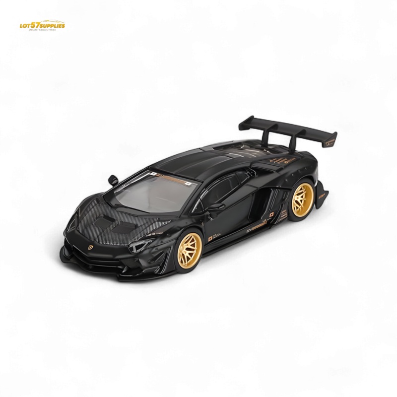 (Pre-Order) Mini-GT LBWORKS Lamborghini Aventador Limited Edition Matte Black #1087 – 1:64