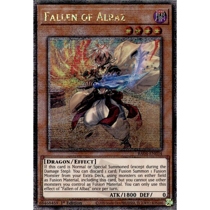 Fallen of Albaz (New Art) [RA04-EN034] Quarter Century Secret Rare
