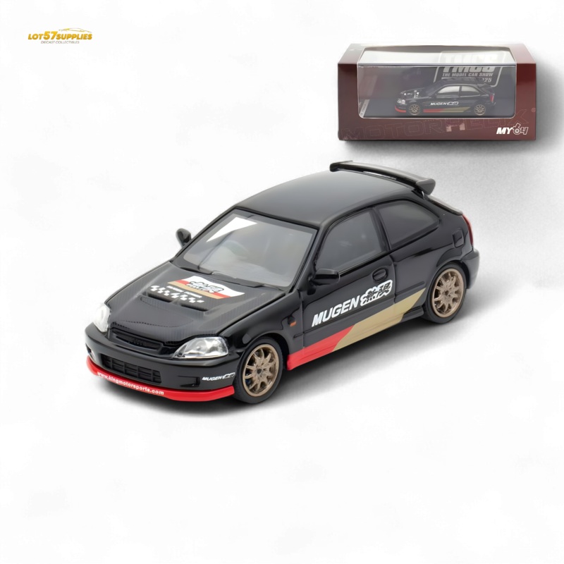 Motorhelix Honda Civic EK9 MUGEN Malaysia Limited Edition – Black 1:64