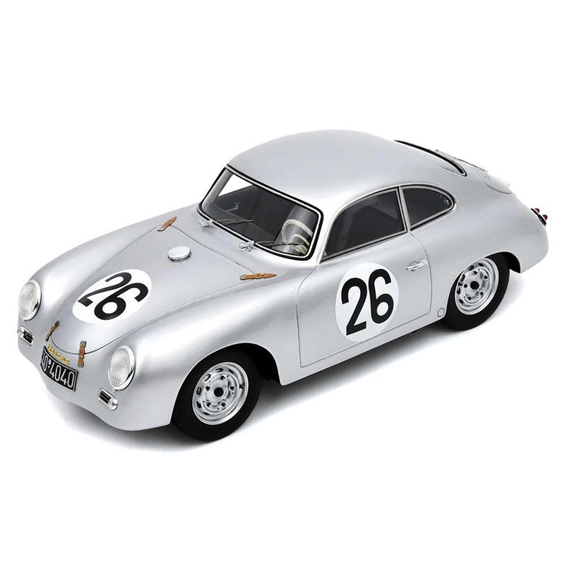 Porsche 356 #26 Max Nathan – Helmut ‘Helm’ Glockler Porsche KG 24 Hours of Le Mans (1956) with Acrylic Display Case 1/18 Model Car by Spark