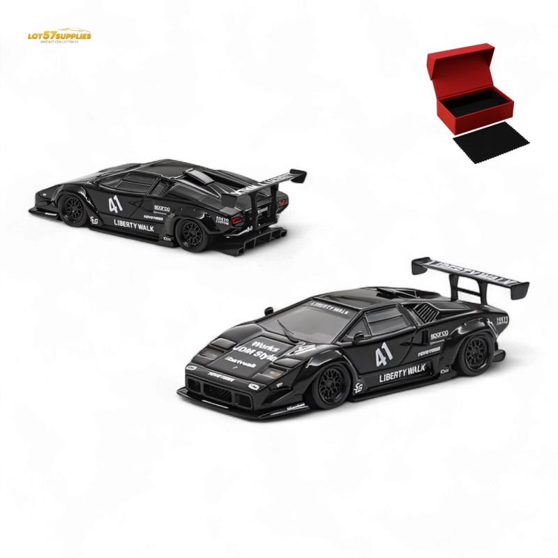 (Pre-Order) Vision64 LB Lamborghini Countach Luxury Version – Black 1:64
