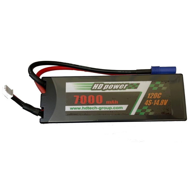 4S 120C 14.8V 7000mah Lipo Battery with EC5 Connector