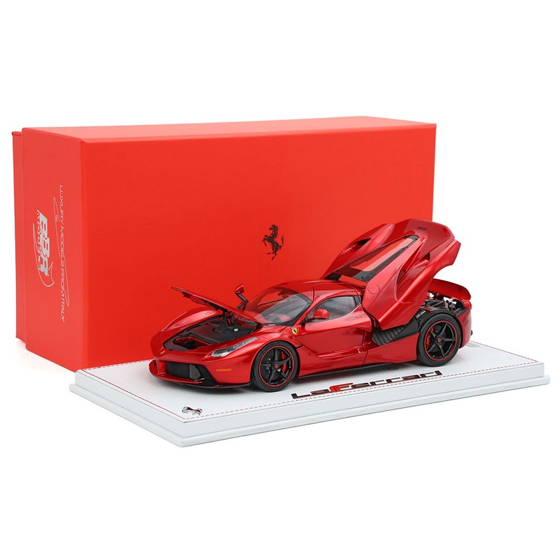 Ferrari LaFerrari Rosso Fuoco Red Metallic One Off Special for Lewis Hamilton With Display Case Limited Edition to 199 pieces Worldwide 1/18 Model Car by BBR
