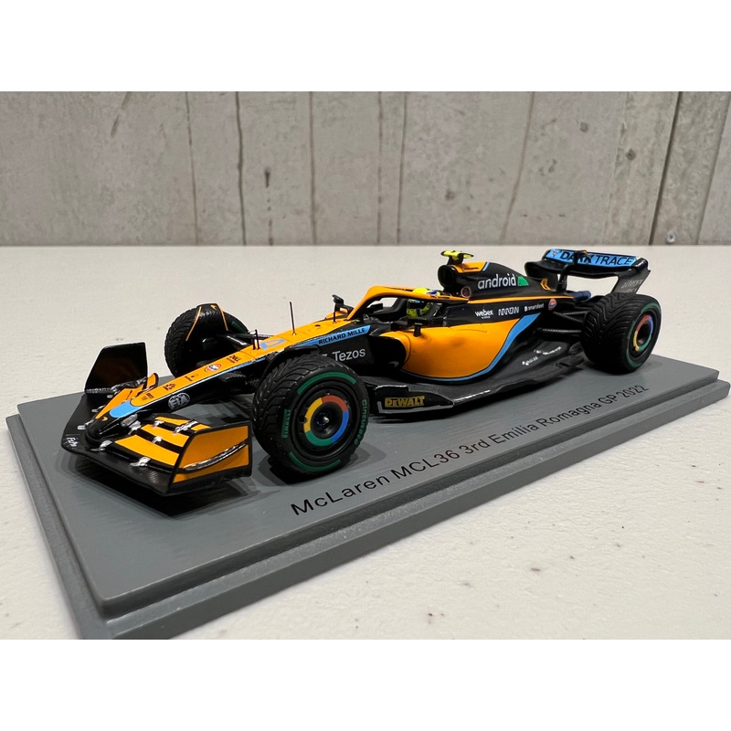 McLaren MCL36 No.4 McLaren F1 Team – 3rd Emilia Romagna GP 2022 – Lando Norris – 1:43 Scale Resin Model Car – Spark