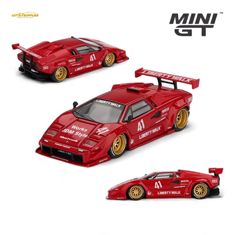 (Pre-Order) MiniGT Lamborghini Countach LB-WORKS Red 1:64