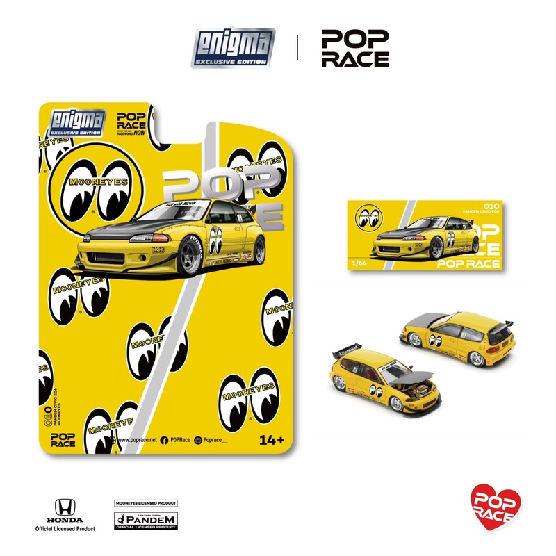 * PRE ORDER * Pop Race x Enigma Pandem Civic EG6 v1.5 – MOONEYES (PRE010) Blister Card Version