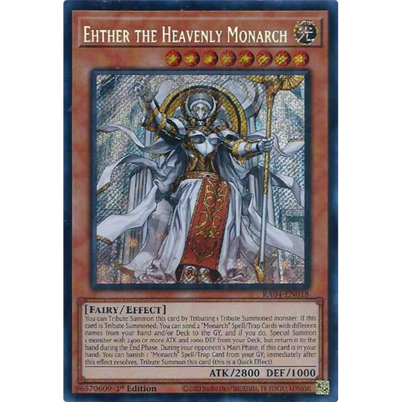 Ehther the Heavenly Monarch [RA04-EN018] Secret Rare