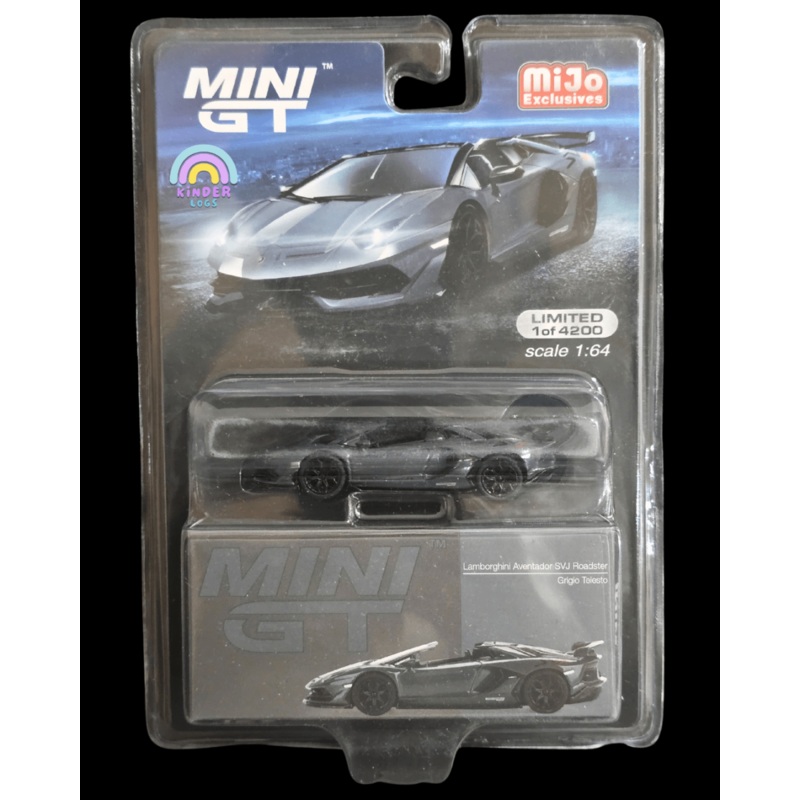 Mini GT Lamborghini Aventador SVJ Roadster – Grigio Telesto – Mijo Exclusives