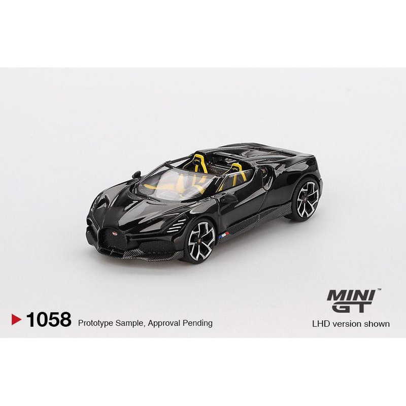 * PRE ORDER * MINI GT #1058 1/64 Bugatti W16 Mistral Black (LHD)