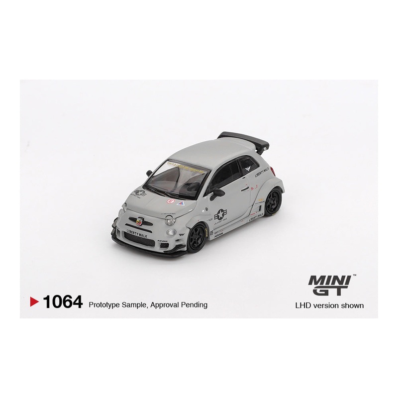 *PREORDER* MINI GT 1:64 Abarth 595 LB-WORKS x Abas Works Fighters  Matte Grey
