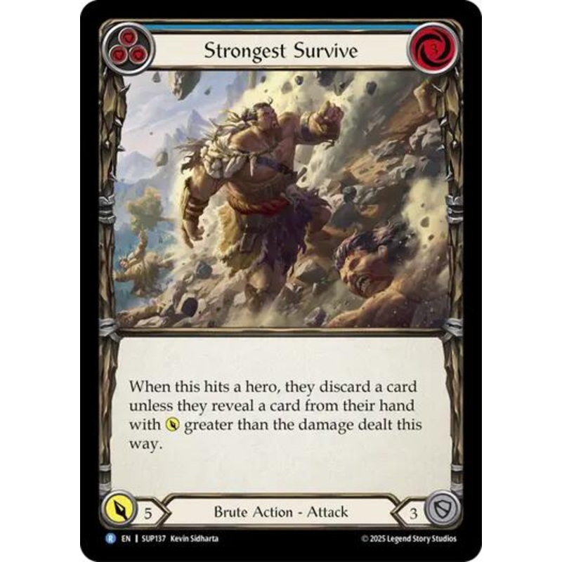 Strongest Survive (Blue) [SUP137] (Super Slam)  Rainbow Foil