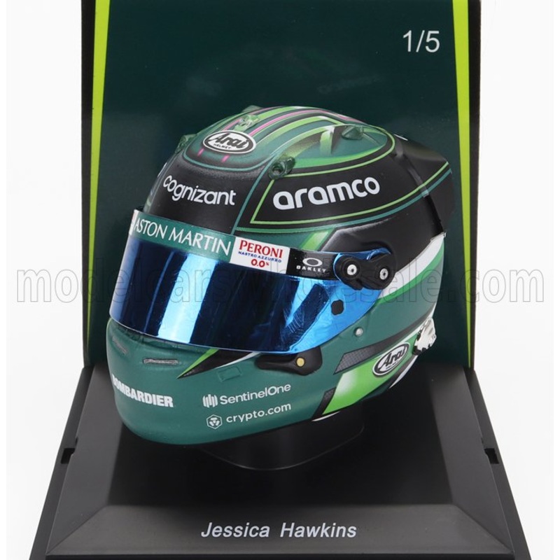 BELL HELMET | F1  CASCO HELMET ASTON MARTIN AMR23 TEAM ARAMCO COGNIZANT N 0 F1 TEST 2023 JESSICA HAWKINS