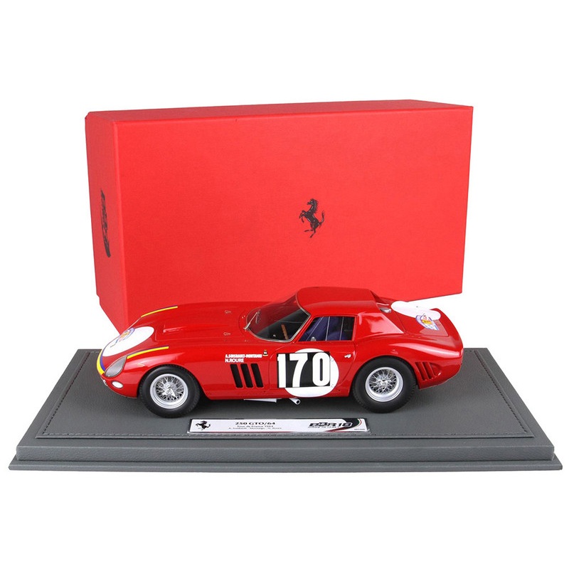 Ferrari 250 GTO #170 Annie Soisbault de Montaigu – Nicole Roure Tour de France Automobile (1964) with DISPLAY CASE Limited Edition to 200 pieces Worldwide 1/18 Model Car by BBR