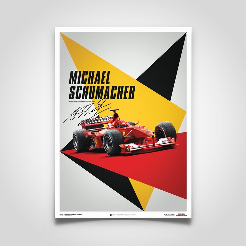 Ferrari F1-2000 Michael Schumacher 2000 F1 World Championship Winner – Germany Edition Print