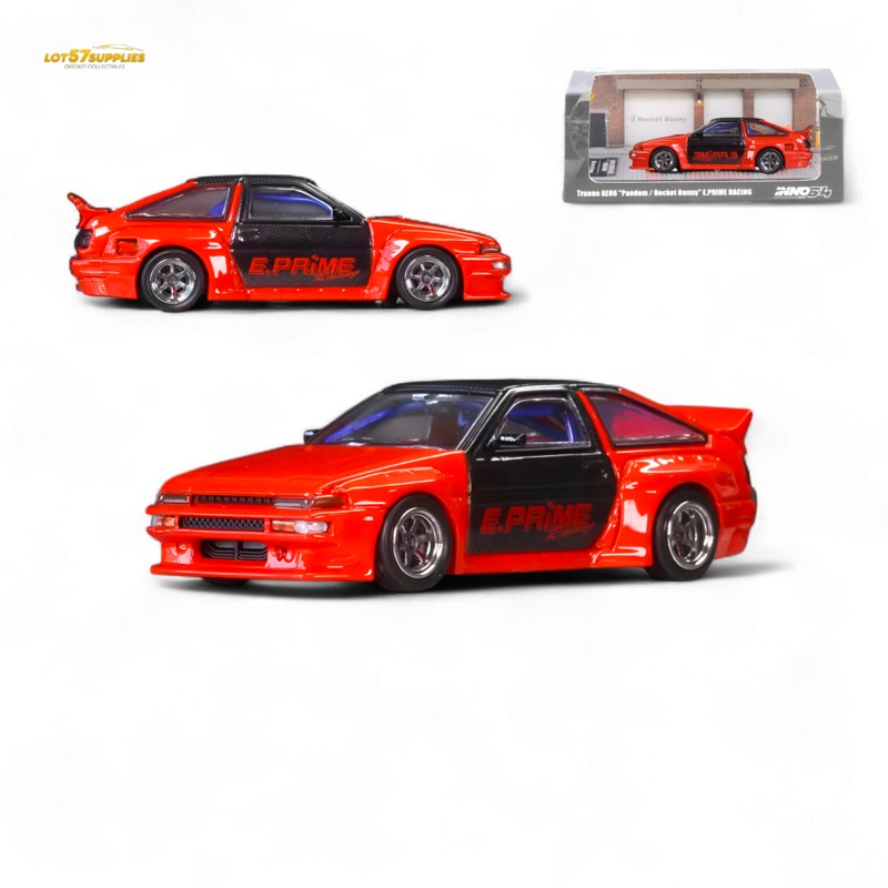 Inno64 Toyota Corolla Sprinter Trueno AE86 PANDEM / ROCKET BUNNY E. Prime Racing 1:64 IN64-AE86P-EPR