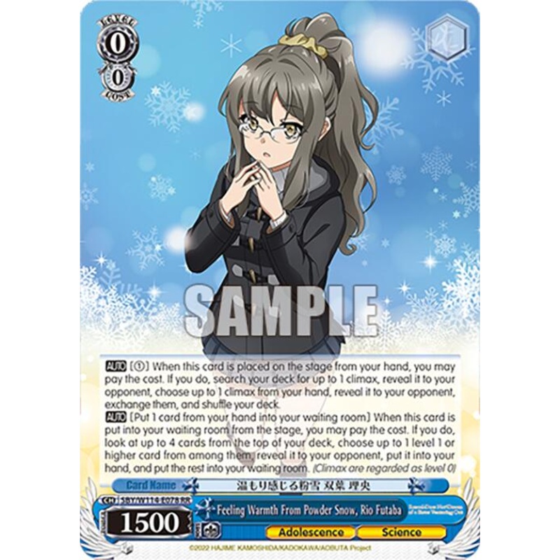 Feeling Warmth From Powder Snow, Rio Futaba (SBY/W114-E078 RR) [Rascal Does Not Dream Series]