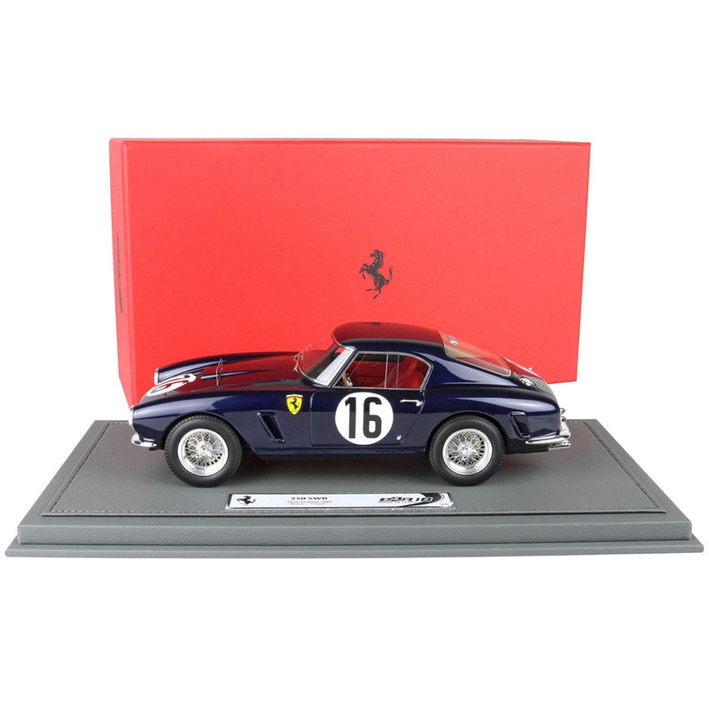 Ferrari 250 SWB #16 Fernand Tavano – Loustel (Pierre Dumay) Winner GT3.0 24 Hours of Le Mans (1960) with DISPLAY CASE Limited Edition to 99 pieces Worldwide 1/18 Model Car by BBR