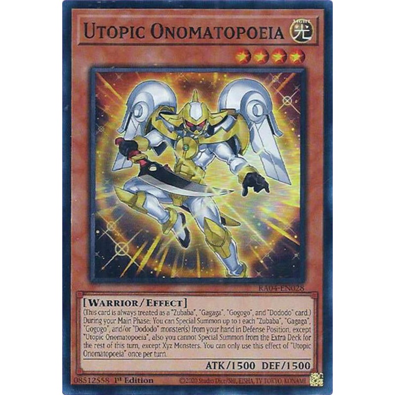 Utopic Onomatopoeia [RA04-EN028] Super Rare