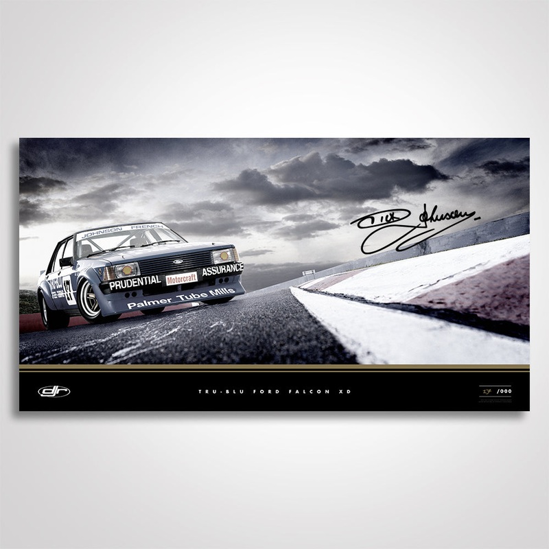 Dick Johnson Racing – Tru-Blu Ford Falcon XD Signed Limited Edition Archive Print 1/5