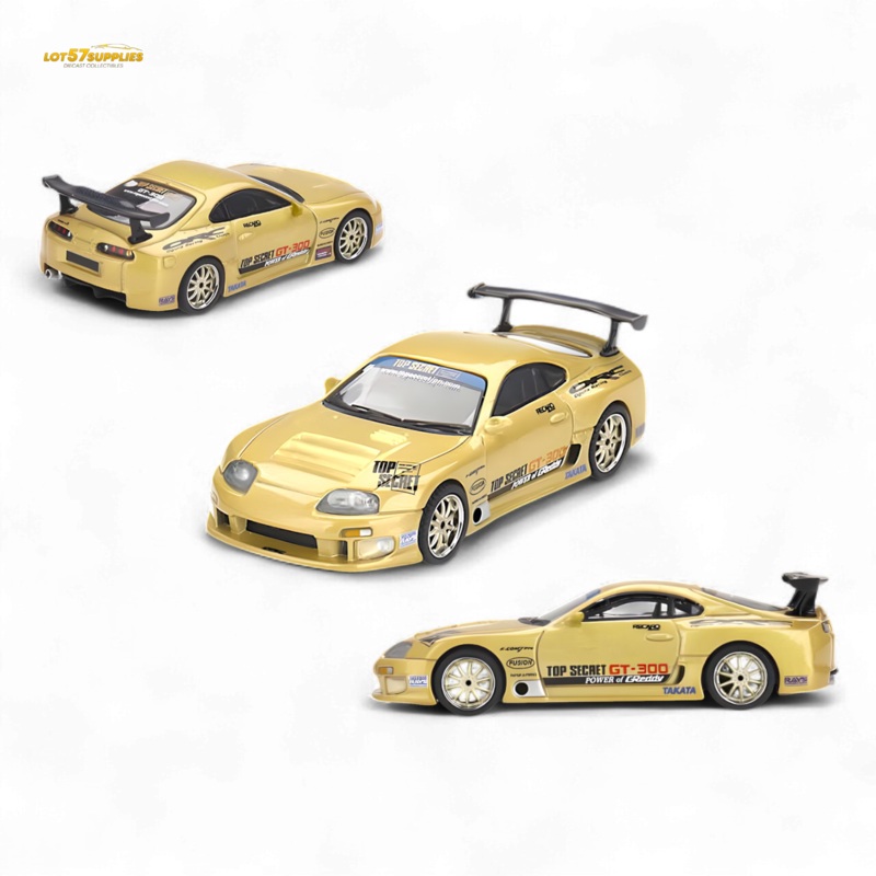 Mini-GT Toyota Supra (A80) Top Secret GT-300 Top Secret Gold 1:64 MGT00961