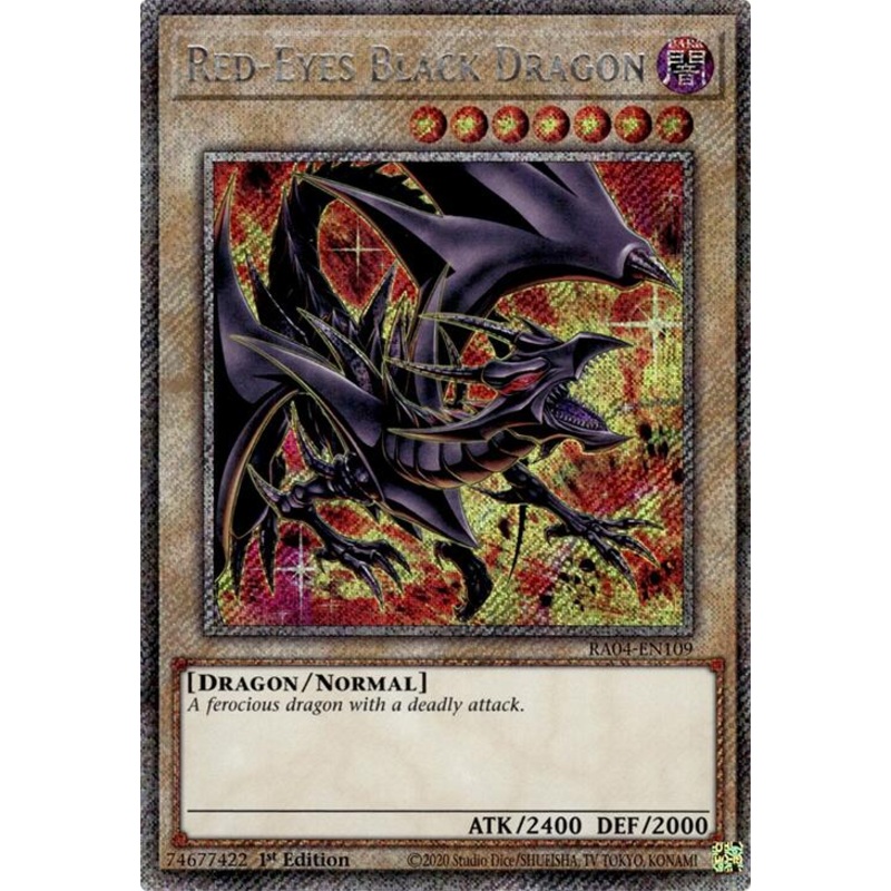 Red-Eyes Black Dragon (8th Art) [RA04-EN109] Platinum Secret Rare