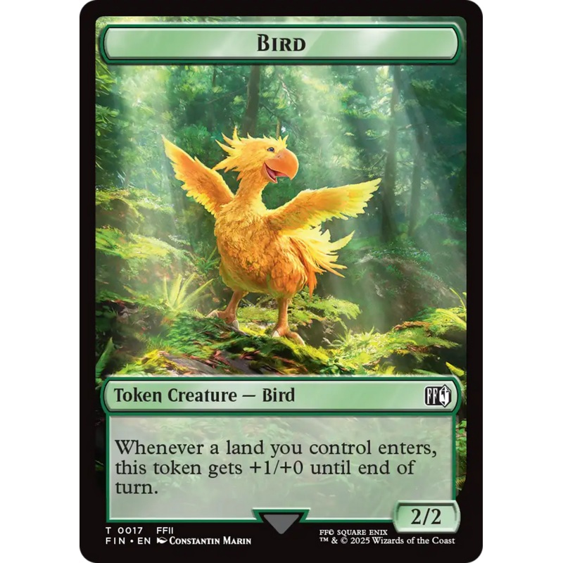 Bird (0017) // Wizard (0015) Double-Sided Token [FINAL FANTASY Tokens]