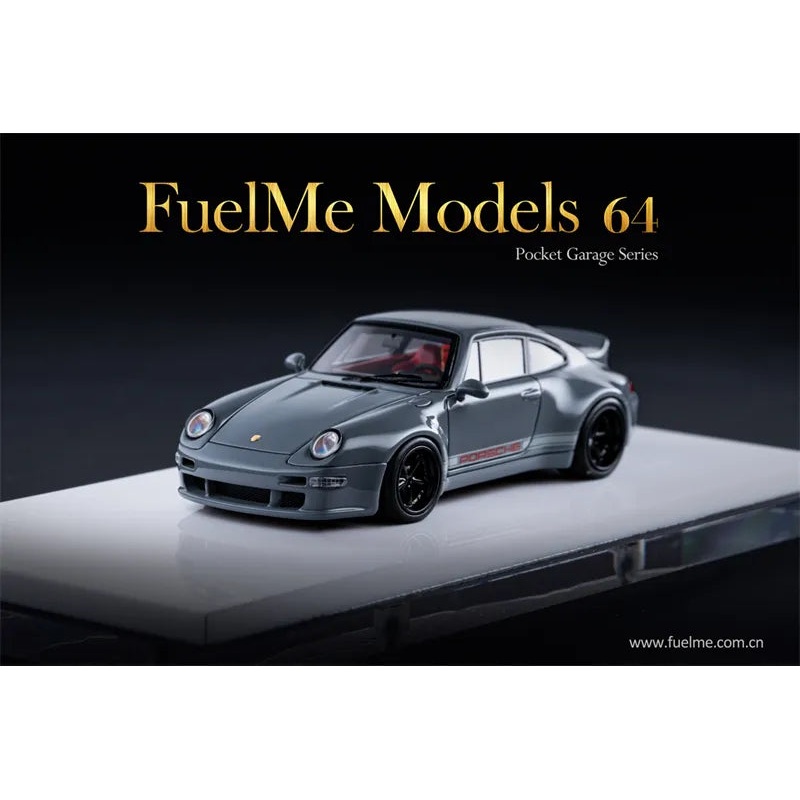 FuelMe 1:64 Limited Resin Model Car – Gunther Werks 400R 993 Nardo Ash