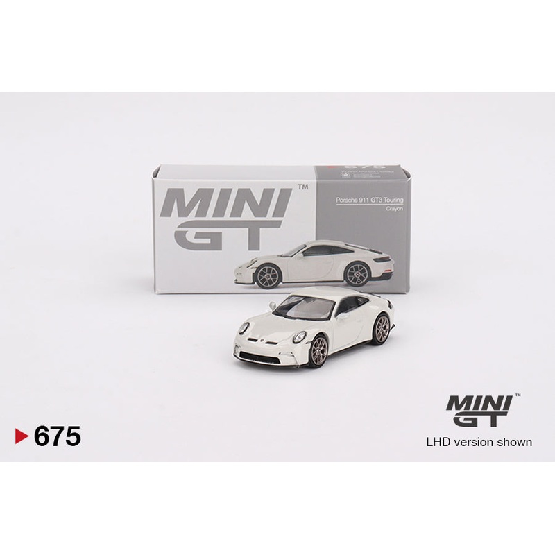 MINI GT #675 1/64 Porsche 911 (992) GT3 Touring Crayon (RHD)