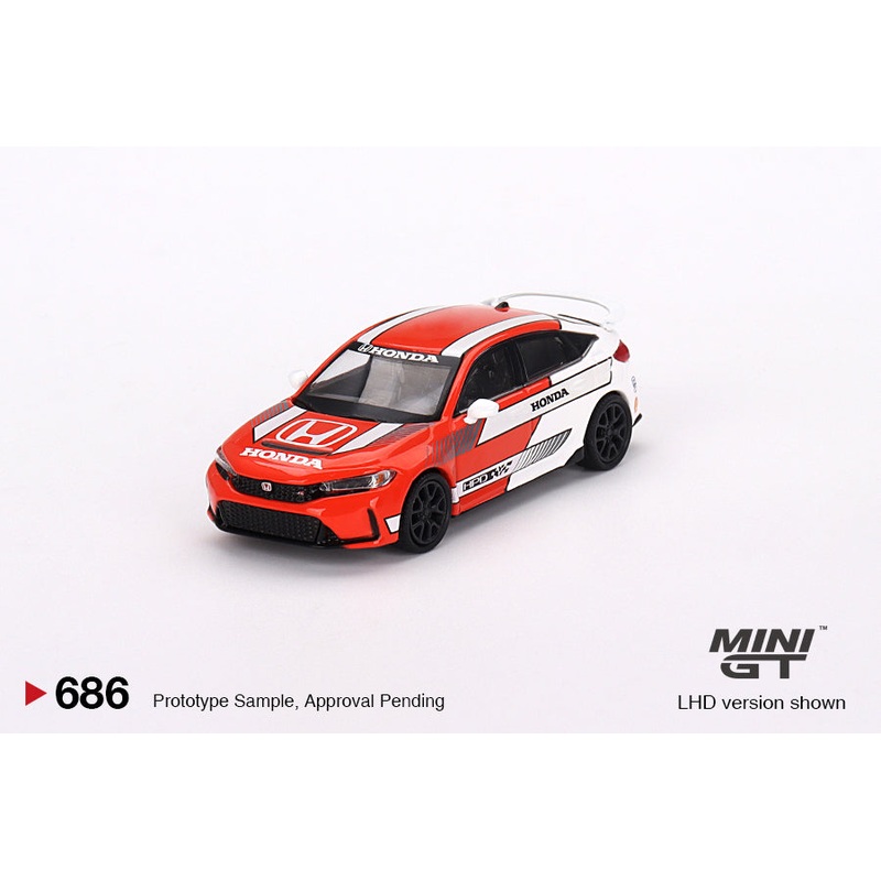 MINI GT #686 1/64 Honda Civic Type R #1 2023 Pace Car Red (LHD)