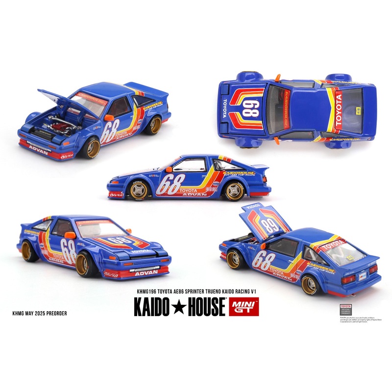 * PRE ORDER * [ Kaido House x MINI GT ] 1/64 Toyota AE86 Sprinter Trueno Kaido Racing V1 KHMG196