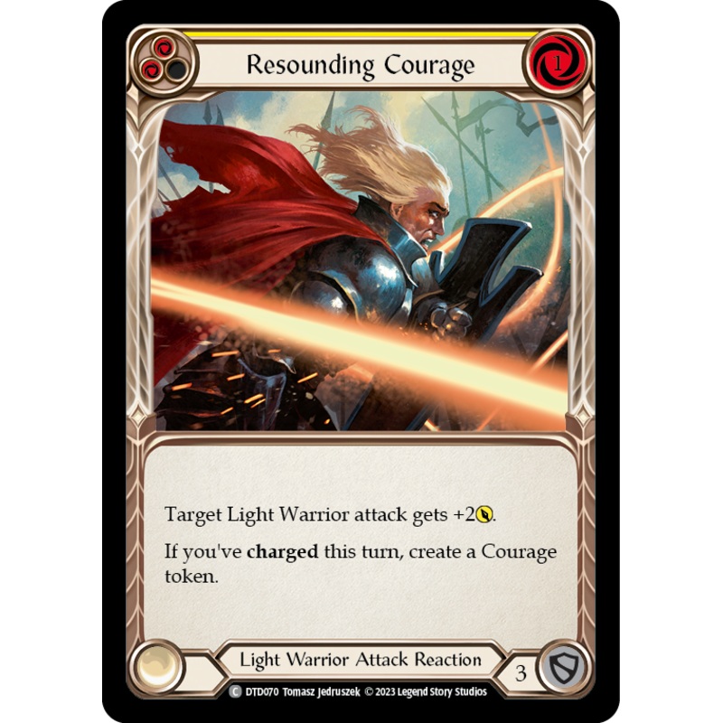 Resounding Courage (Yellow) [DTD070] (Dusk Till Dawn)  Rainbow Foil