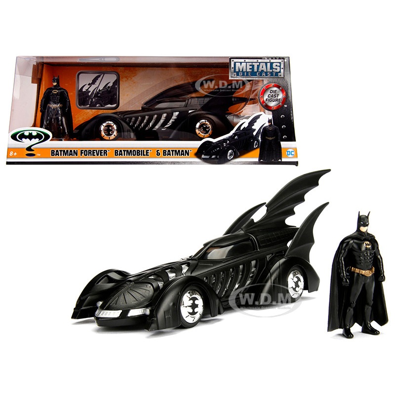 1995 Batman Forever Batmobile with Diecast Batman Figure 1/24 Diecast Model Car by Jada