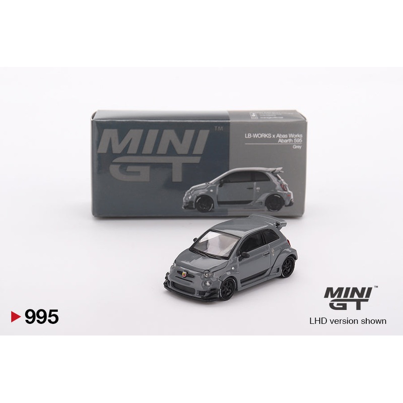 MINI GT #995 1/64 Abarth 595 LB-WORKS x Abas Works Grey (RHD)