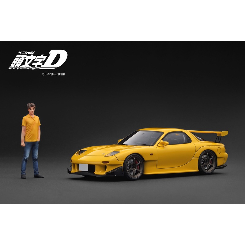 *PREORDER* Ignition Model 1:18 Initial D Mazda RX-7 (FD3S) Yellow with Mr. Keisuke Takahashi